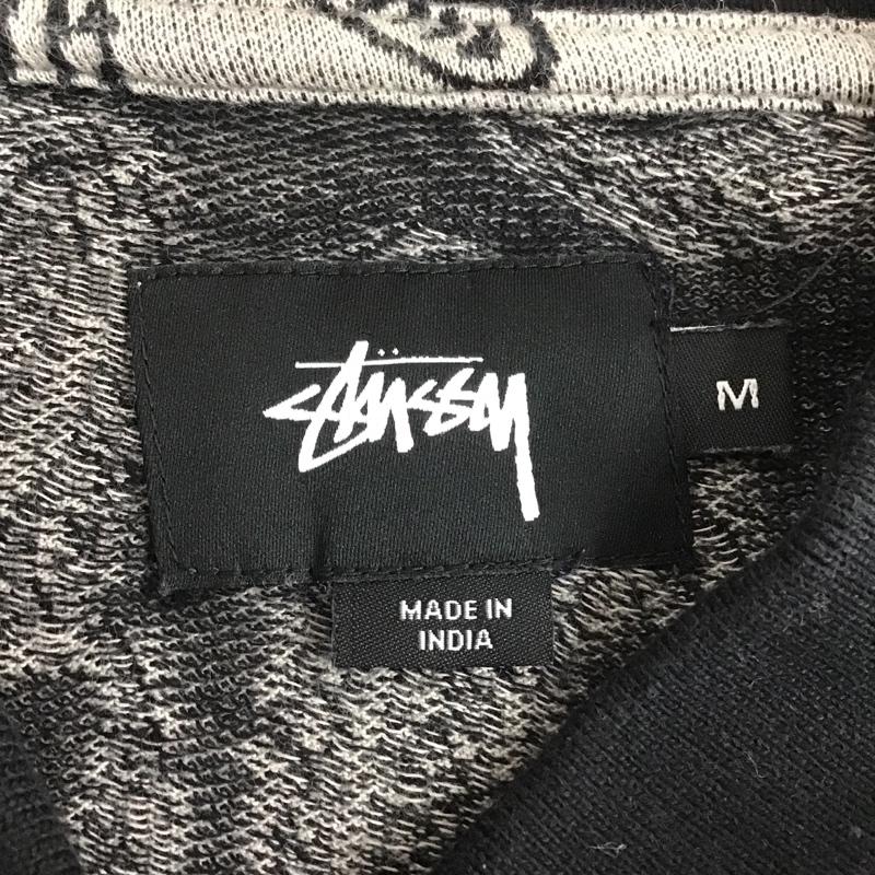 ステューシー STUSSY ポロシャツ 半袖 半袖 M 総柄 X ペイズリー 灰 / グレー /  メンズ USED 古着 中古 10105619