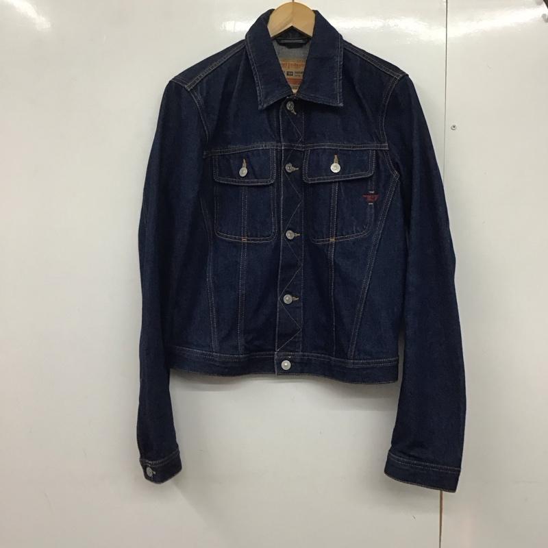 ディーゼル DIESEL ジャケット、上着 ジャケット、ブレザー デニムジャケット Gジャン アウター カジュアルジャケット M ロゴ、文字 インディゴ / インディゴ /  メンズ USED 古着 中古 10142401