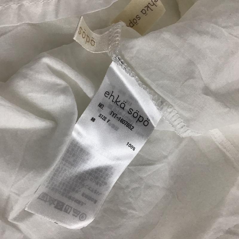 エヘカソポ ehka sopo カットソー 長袖 M 無地 白 / ホワイト /  レディース USED 古着 中古 10140391