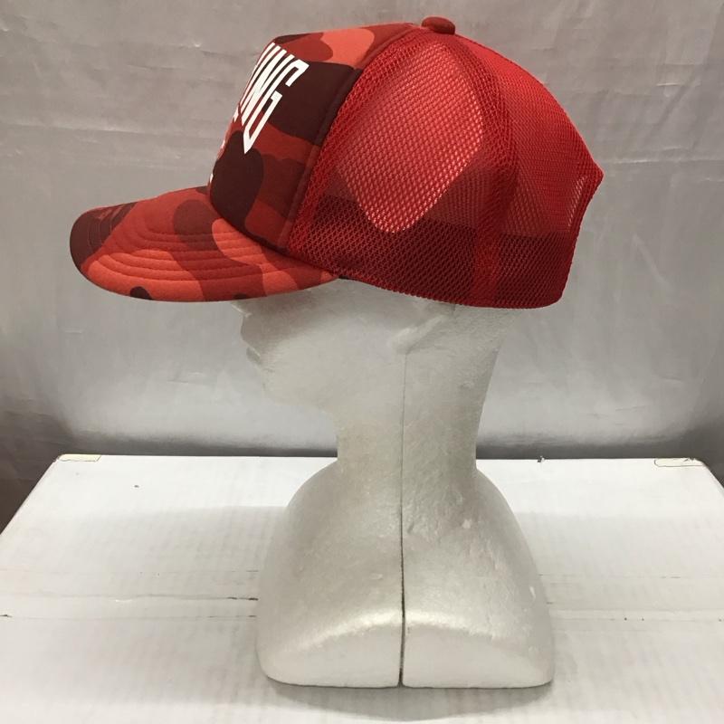 アベイシングエイプ A BATHING APE 帽子 キャップ キャップクリップ付き メッシュ FREE ロゴ、文字 赤 / レッド /  メンズ USED 古着 中古 10116992