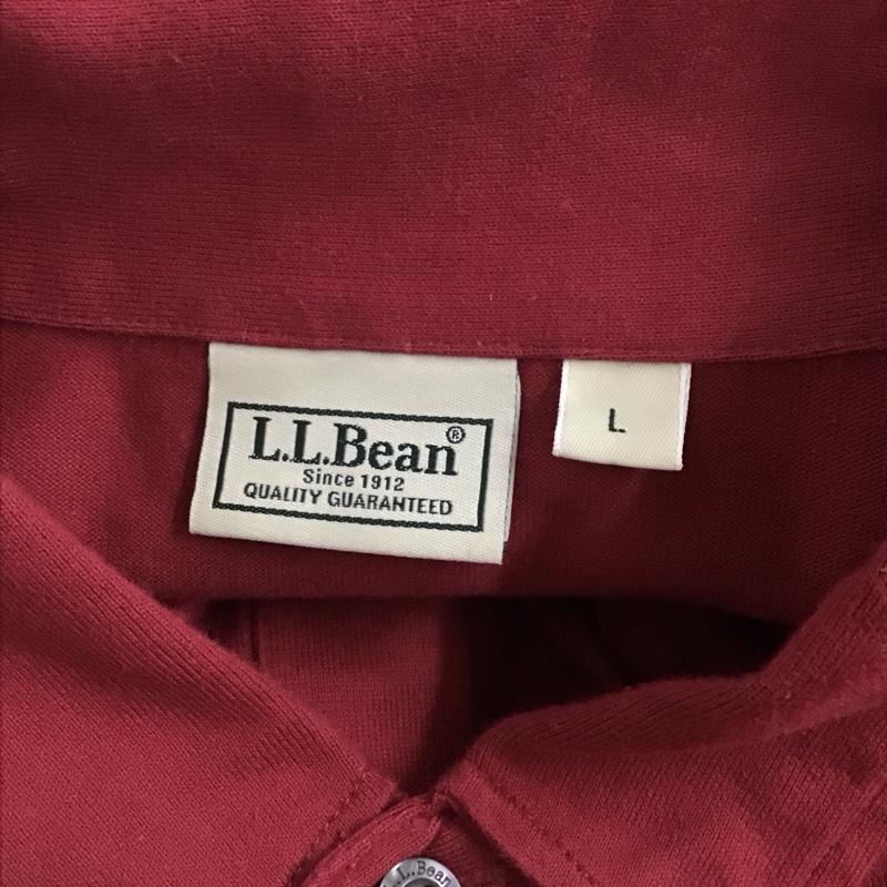 エルエルビーン L.L.Bean シャツ、ブラウス 半袖 半袖シャツ カラーシャツ 半袖カットソー ボタンダウン L 無地 えんじ / ワインレッド /  メンズ USED 古着 中古 10122978