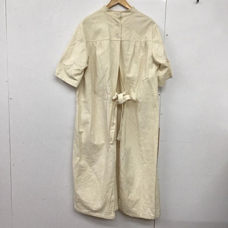 古着 USED ワンピース ロングスカート ミリタリー メディカルワンピース 半袖 ミリタリーサージカルガウン 102-44-121-63 無地 アイボリー / アイボリー /  レディース USED 古着 中古 10143102