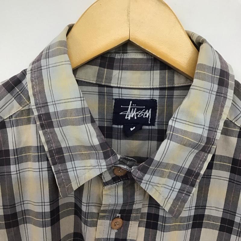 ステューシー STUSSY シャツ、ブラウス 半袖 半袖シャツ チェックシャツ カラーシャツ プルオーバー L チェック マルチカラー / マルチカラー /  メンズ USED 古着 中古 10142961