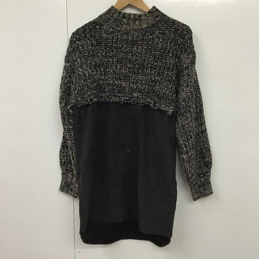 ムルーア MURUA ワンピース ミニスカート 012210301501 メランジニットドッキングワンピース 2  黒 / ブラック /  レディース USED 古着 中古 10130969