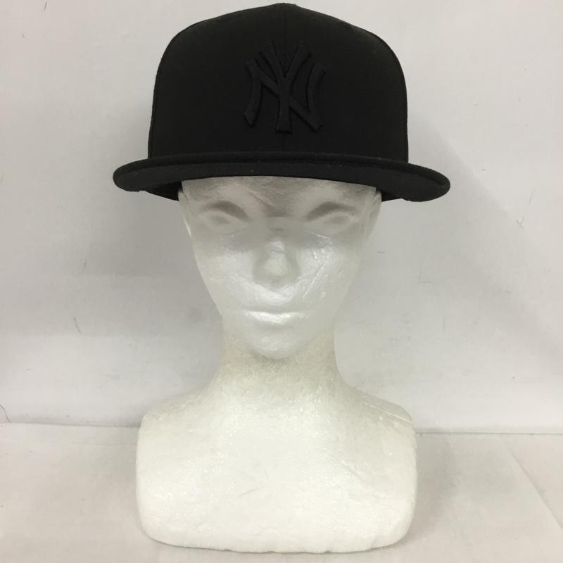 ニューエラ NEW ERA 帽子 キャップ NY 59FIFTY MLB 55.8cm ロゴ、文字 黒 / ブラック /  メンズ USED 古着 中古 10124617