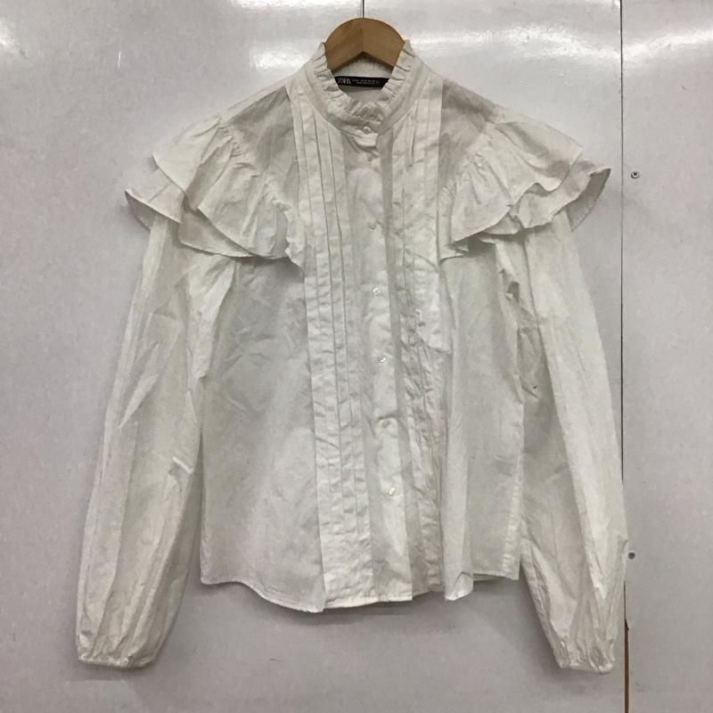 ザラ ZARA シャツ、ブラウス 長袖 M 無地 白 / ホワイト /  レディース USED 古着 中古 10149810