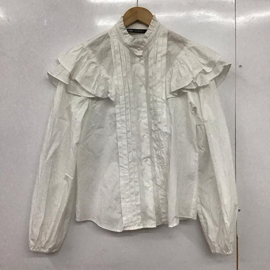 ザラ ZARA シャツ、ブラウス 長袖 M 無地 白 / ホワイト /  レディース USED 古着 中古 10149810
