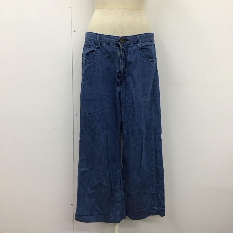 ニコアンド niko and... パンツ デニム、ジーンズ st63dl06sw ワイドパンツ L 無地 インディゴ / インディゴ /  レディース USED 古着 中古 10121195