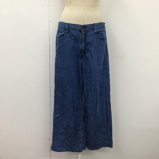 ニコアンド niko and... パンツ デニム、ジーンズ st63dl06sw ワイドパンツ L 無地 インディゴ / インディゴ /  レディース USED 古着 中古 10121195