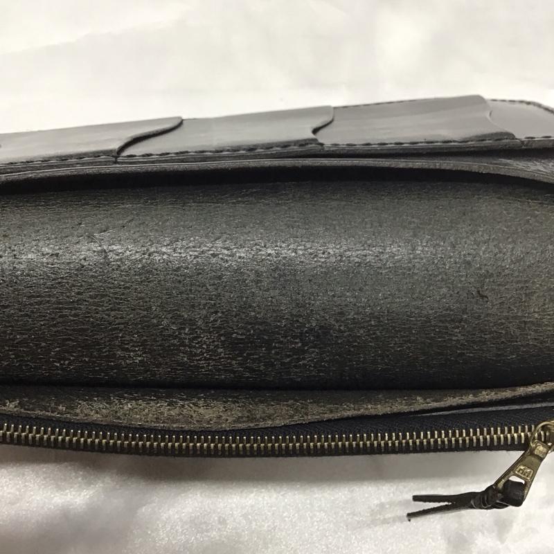 カワタコキンセイ 革蛸謹製 財布 長財布 レザー ワンポイント 黒 / ブラック /  メンズ USED 古着 中古 10110956