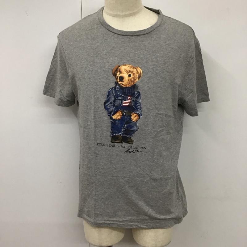 ポロラルフローレン POLO RALPH LAUREN Tシャツ 半袖 半袖カットソー プリントTシャツ クルーネックカットソー L プリント 灰 / グレー /  メンズ USED 古着 中古 10117255