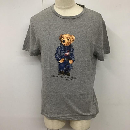 ポロラルフローレン POLO RALPH LAUREN Tシャツ 半袖 半袖カットソー プリントTシャツ クルーネックカットソー L プリント 灰 / グレー /  メンズ USED 古着 中古 10117255