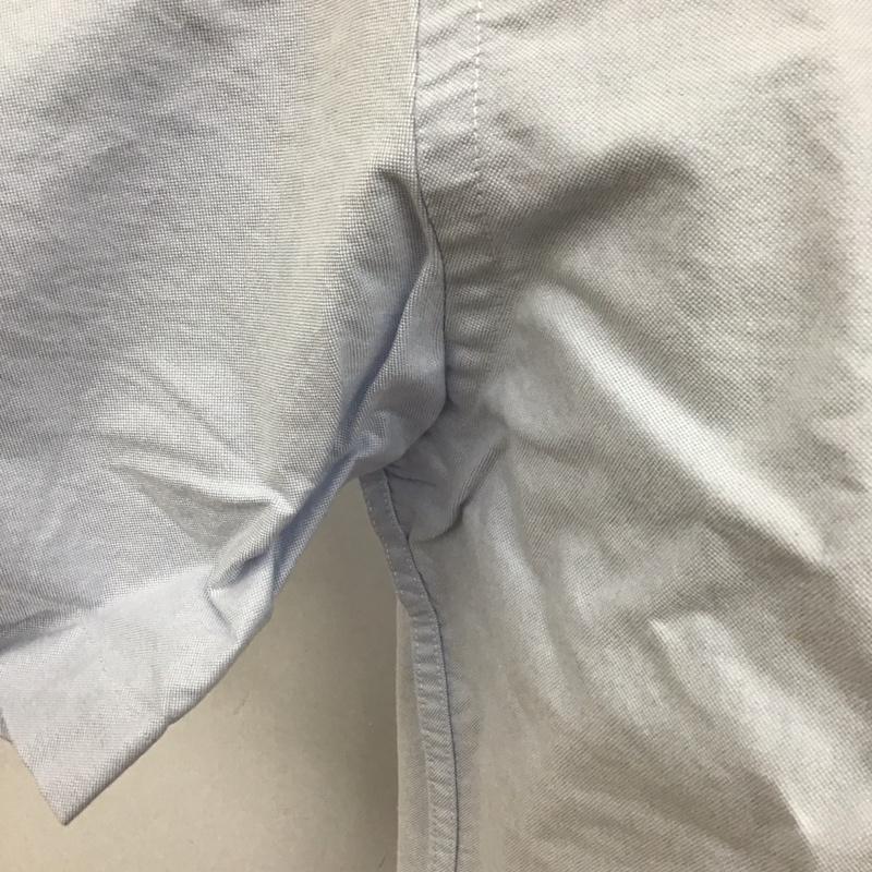 エディーバウアー Eddie Bauer シャツ、ブラウス 半袖 半袖シャツ カラーシャツ カジュアルシャツ ボタンダウンシャツ S ロゴ、文字 水色 / ライトブルー /  メンズ USED 古着 中古 10111121