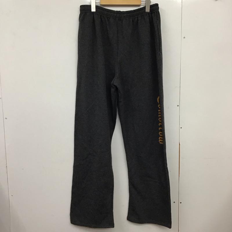 トゥデイエディション TODAY edition パンツ ワークパンツ、ペインターパンツ ワークパンツ ワイドパンツ カジュアルパンツ スウェットパンツ L ロゴ、文字 ダークグレー / ダークグレー /  メンズ USED 古着 中古 10150989