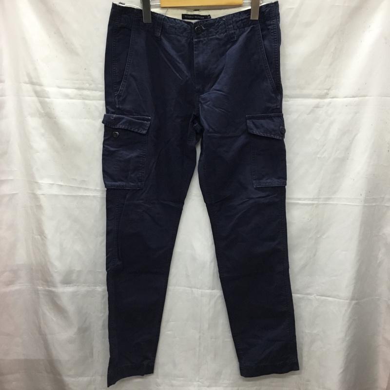 トミーヒルフィガー TOMMY HILFIGER パンツ ワークパンツ、ペインターパンツ 32インチ 無地 紺 / ネイビー /  メンズ USED 古着 中古 10110593