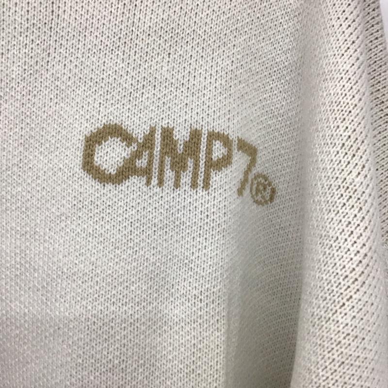 キャンプセブン CAMP7 ニット、セーター 長袖 長袖ニットカットソー クルーネック セーター M ロゴ、文字 白 / ホワイト /  レディース USED 古着 中古 10145480