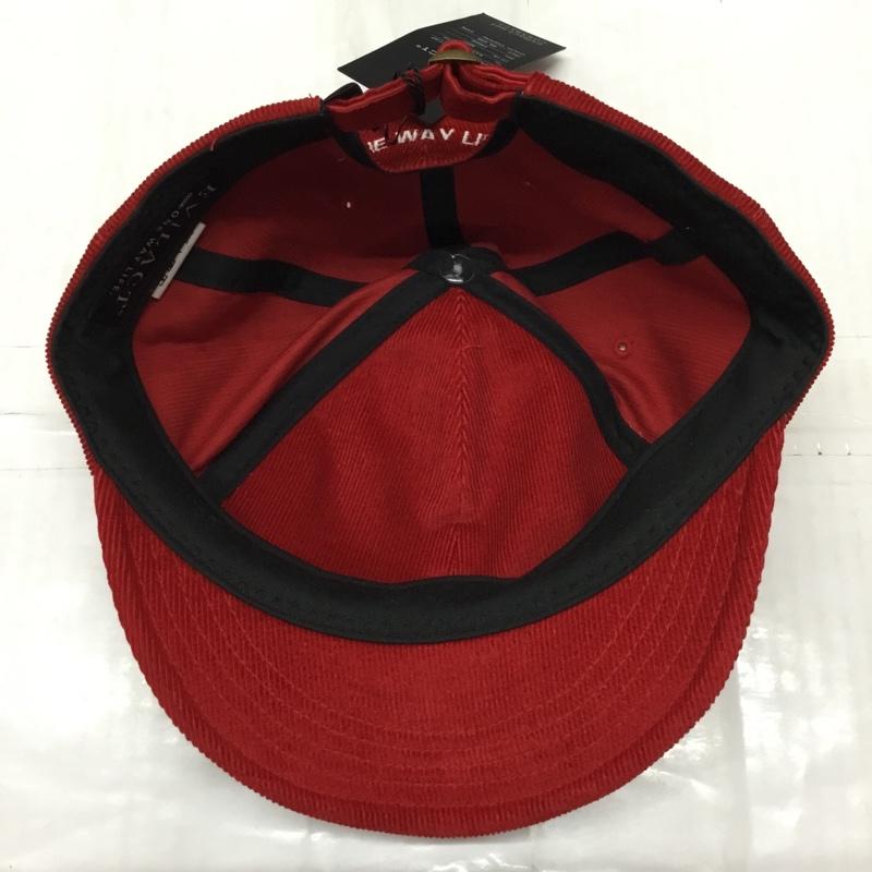 イーブルアクト EVILACT 帽子 キャップ EA24-ACT2-C02 CORDUROY-E CAP コーデュロイ タグ付き ワンポイント 赤 / レッド /  メンズ USED 古着 中古 10122444