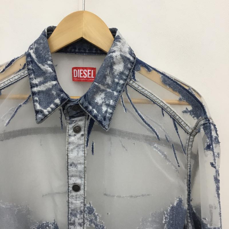 ディーゼル DIESEL ジャケット、上着 ジャケット、ブレザー D-Simply-Over-FSD M ダメージ加工 X  白 / ホワイト / X 青 / ブルー /  メンズ USED 古着 中古 10123091