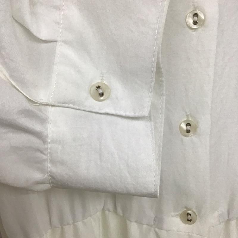 レイカズン Ray Cassin ワンピース ロングスカート 半袖ロングワンピース フレアスカート ウエスト切り替え シャツワンピース FREE 無地 白 / ホワイト /  レディース USED 古着 中古 10141291