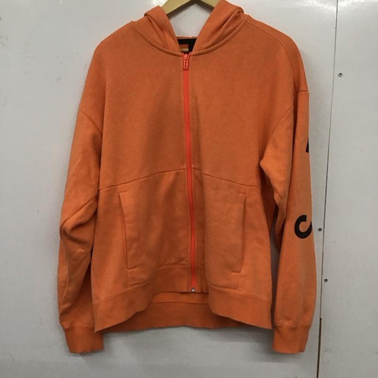アディダス adidas パーカー 長袖 ed1996 パーカー ジップアップパーカー スポーツウェア M ロゴ、文字 橙 / オレンジ /  メンズ USED 古着 中古 10129296