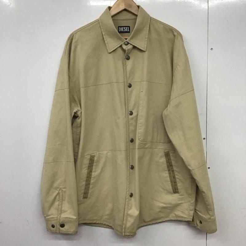 ディーゼル DIESEL ジャケット、上着 ジャケット、ブレザー カジュアルジャケット アウター カラージャケット フロントボタン XL ロゴ、文字 ベージュ / ベージュ /  メンズ USED 古着 中古 10145997