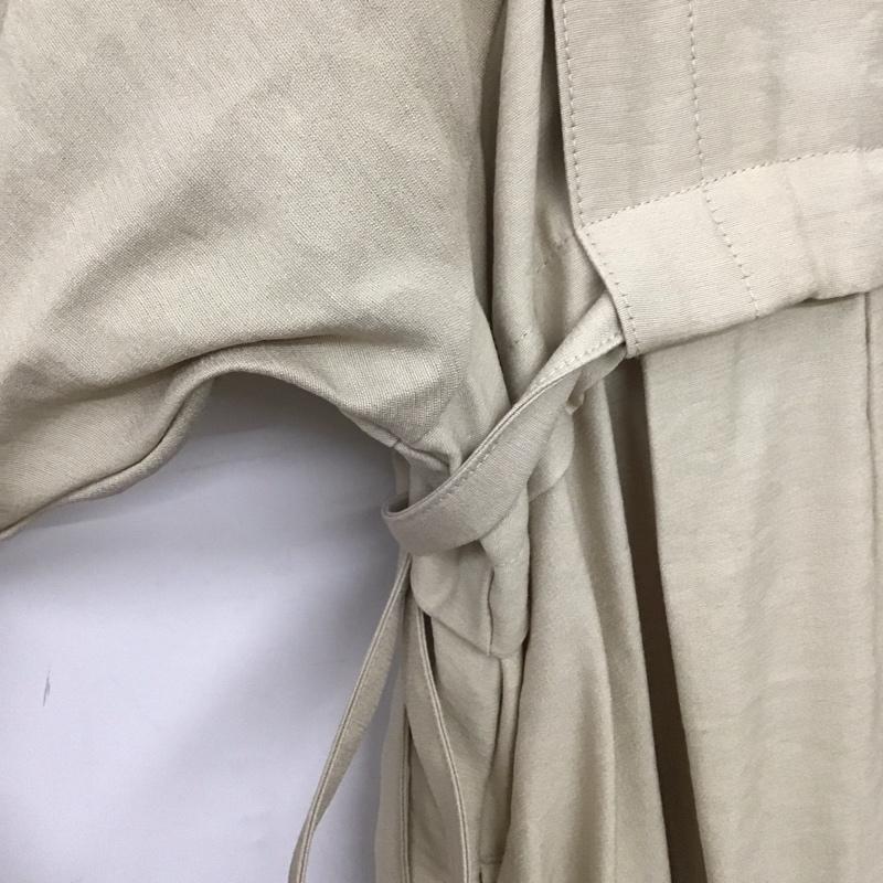 アパートバイローリーズ apart by lowrys ワンピース ロングスカート 長袖ロングワンピース ノーカラーシャツワンピース フレアスカート FREE 無地 ベージュ / ベージュ /  レディース USED 古着 中古 10142041