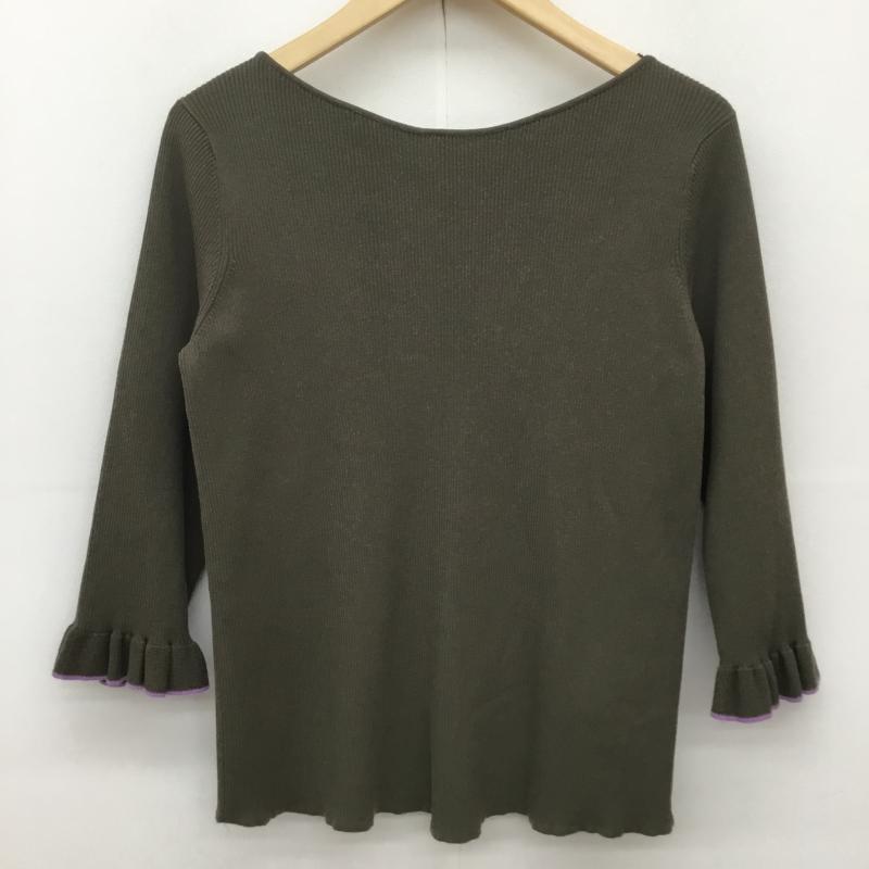 ミラオーウェン Mila Owen カットソー 七分袖 1 無地 緑 / グリーン /  レディース USED 古着 中古 10134389