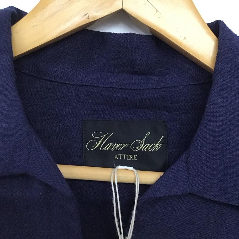 ハバーザック HAVERSACK シャツ、ブラウス 長袖 L 無地 紺 / ネイビー /  レディース USED 古着 中古 10142197