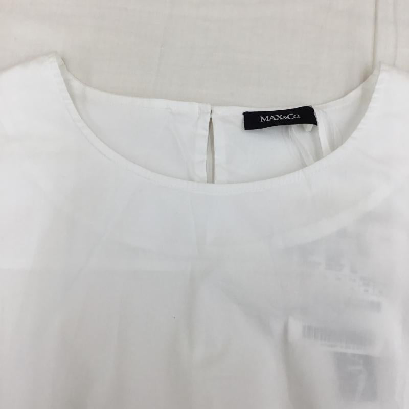 マックスアンドコー MAX&CO カットソー 半袖 48 無地 白 / ホワイト /  レディース USED 古着 中古 10134396