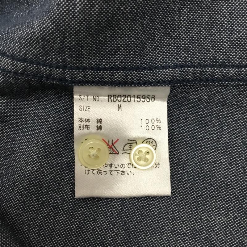 レイジブルー RAGEBLUE シャツ、ブラウス 長袖 rb020159sb カジュアルシャツ 長袖シャツ ボタンダウンシャツ M 無地 インディゴ / インディゴ /  メンズ USED 古着 中古 10108842