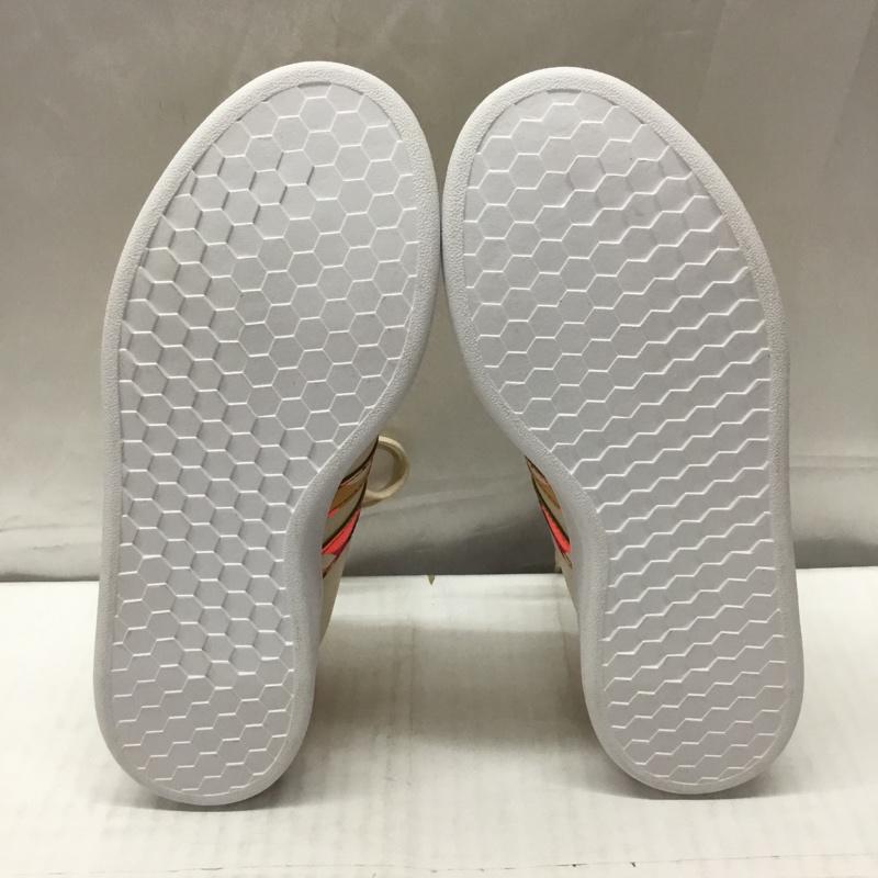 アディダス adidas スニーカー スニーカー FW6659 グランドコート LEA W 23.5cm 23.5cm ロゴ、文字 ベージュ / ベージュ / X 白 / ホワイト /  レディース USED 古着 中古 10110608