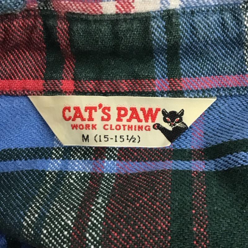 キャッツポウ CAT S PAW シャツ、ブラウス 長袖 長袖シャツ チェックシャツ カラーシャツ M チェック マルチカラー / マルチカラー /  メンズ USED 古着 中古 10125120