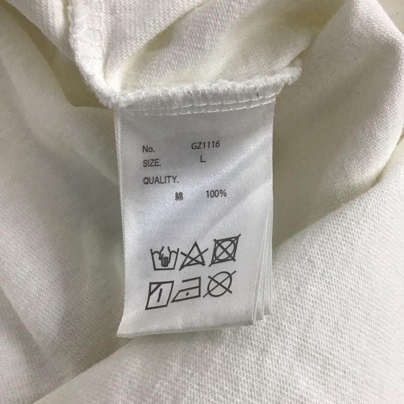 ゲンザイ genzai Tシャツ 半袖 半袖カットソー プリントTシャツ クルーネックカットソー L ロゴ、文字 白 / ホワイト /  メンズ USED 古着 中古 10146211