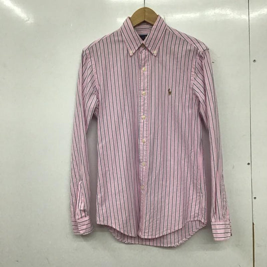 ラルフローレン RALPHLAUREN シャツ、ブラウス 長袖 長袖シャツ ストライプシャツ カラーシャツ ボタンダウンシャツ XS ストライプ 桃 / ピンク /  メンズ USED 古着 中古 10139893