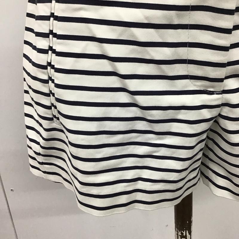 ザラ ZARA パンツ ショートパンツ XS ボーダー柄 白 / ホワイト / X 紺 / ネイビー /  レディース USED 古着 中古 10123194