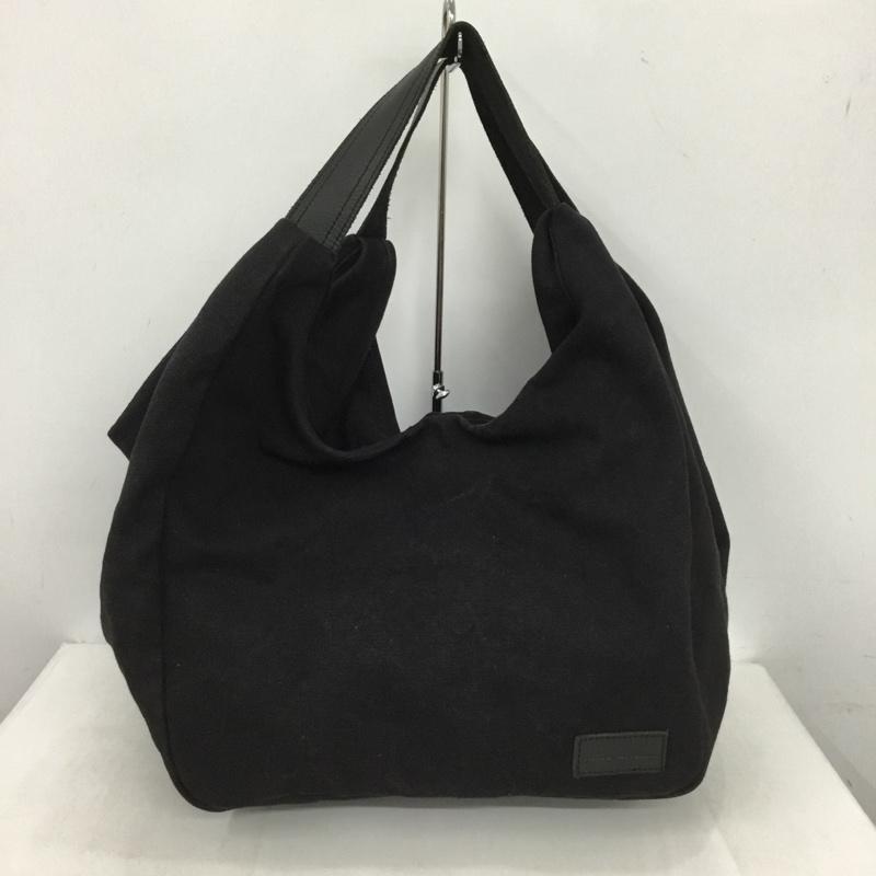 ニコアンド niko and... トートバッグ トートバッグ コットン キャンバス ロゴ、文字 黒 / ブラック /  レディース USED 古着 中古 10149825