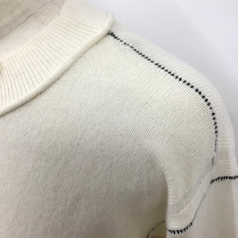ディーゼル DIESEL ニット、セーター 長袖 配色ステッチ L 無地 白 / ホワイト /  メンズ USED 古着 中古 10118334