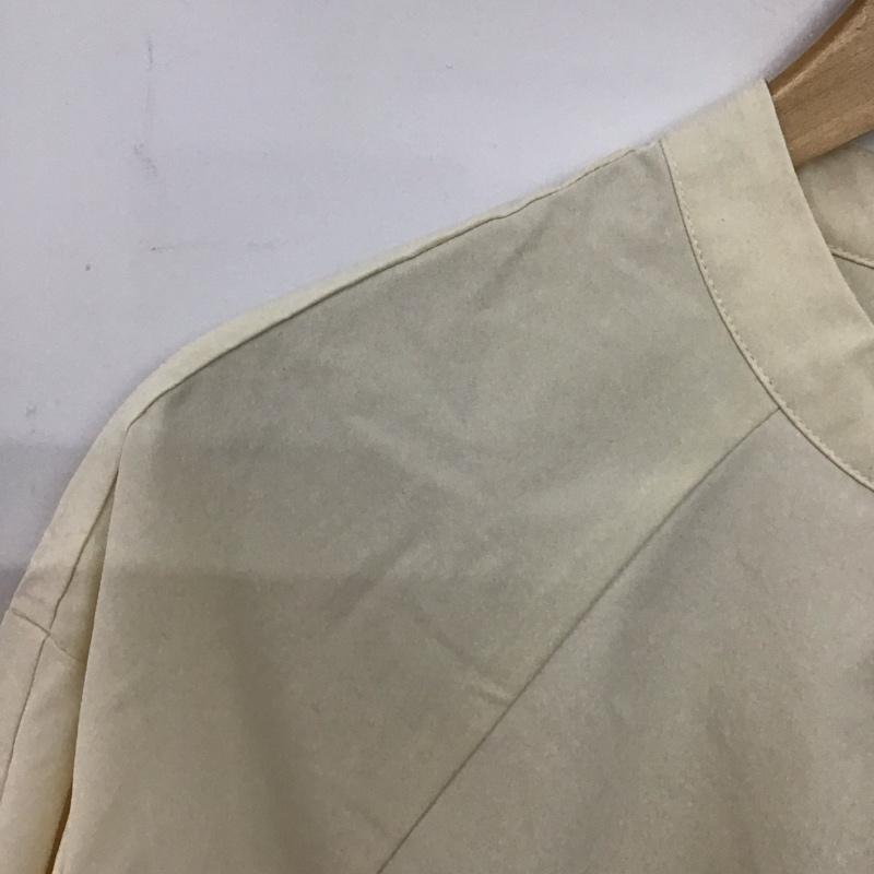 オルン OLUN ワンピース ロングスカート 138255-119-001 waist ribbon volume onepiece 長袖 S 無地 アイボリー / アイボリー /  レディース USED 古着 中古 10147160
