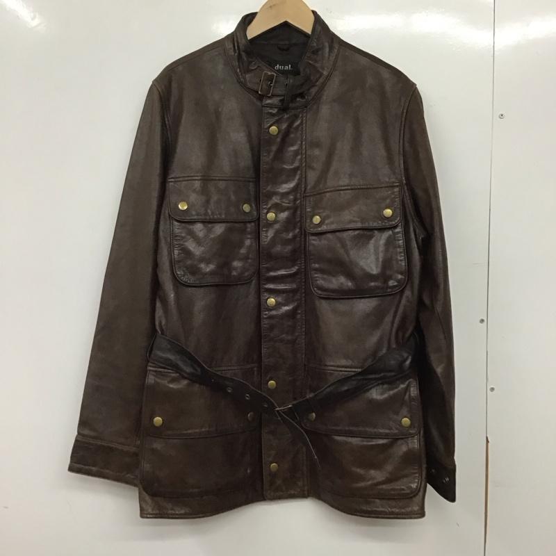 古着 USED ジャケット、上着 ジャケット、ブレザー レザージャケット ジップアップジャケット アウター 無地 茶 / ブラウン /  メンズ USED 古着 中古 10144807