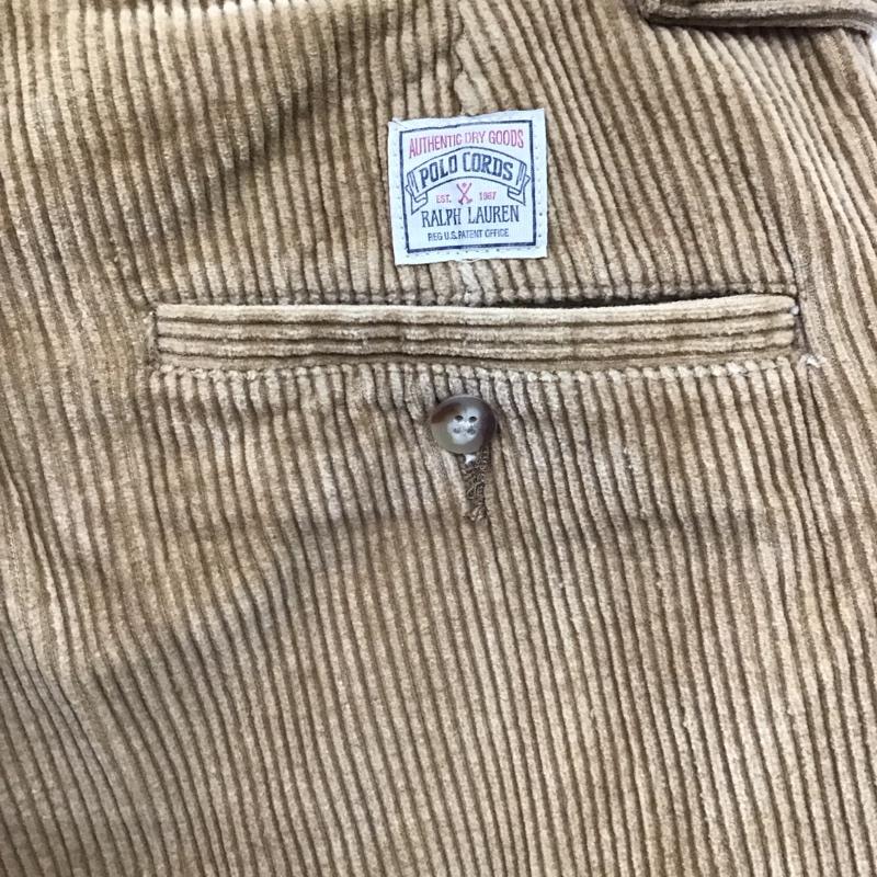 ポロバイラルフローレン Polo by RALPH LAUREN ボトムス ボトムス 90s　アメリカ製　タック　コーデュロイパンツ 無地 茶 / ブラウン /  メンズ USED 古着 中古 10115880