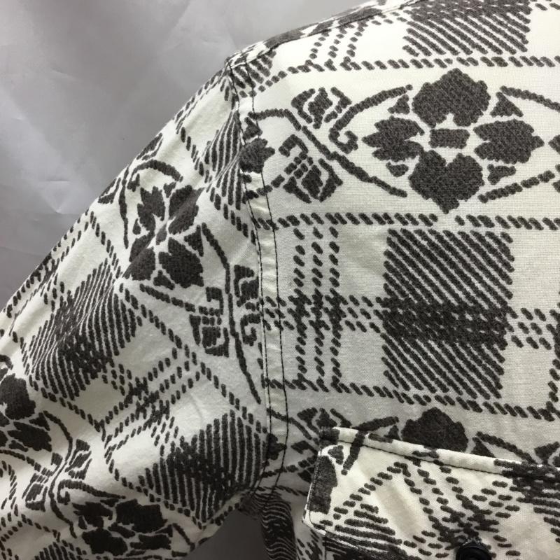 デニム アンド サプライ DENIM & SUPPLY シャツ、ブラウス 長袖 胸ポケット M 総柄 アイボリー / アイボリー / X ダークブラウン / ダークブラウン /  メンズ USED 古着 中古 10117160