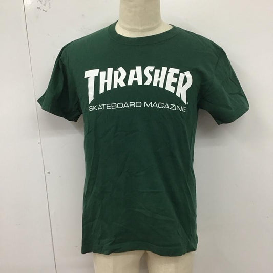 スラッシャー THRASHER Tシャツ 半袖 半袖カットソー プリントTシャツ クルーネックカットソー M ロゴ、文字 緑 / グリーン /  メンズ USED 古着 中古 10125115