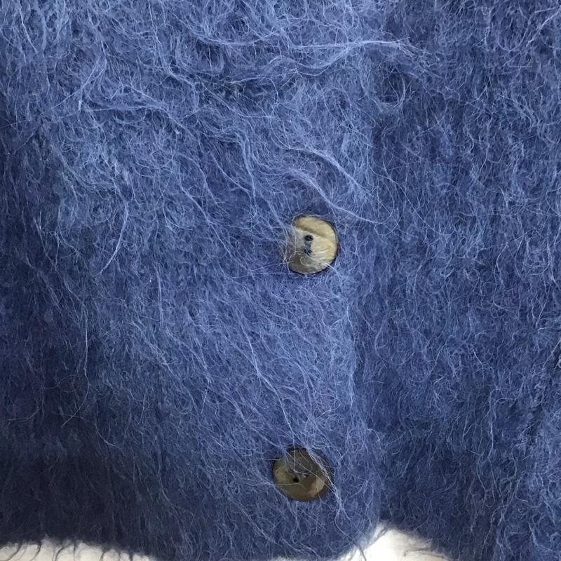 ジーナシス JEANASIS カーディガン 長袖 長袖カーディガン 前ボタン ニットカーディガン FREE 無地 青 / ブルー /  レディース USED 古着 中古 10145080