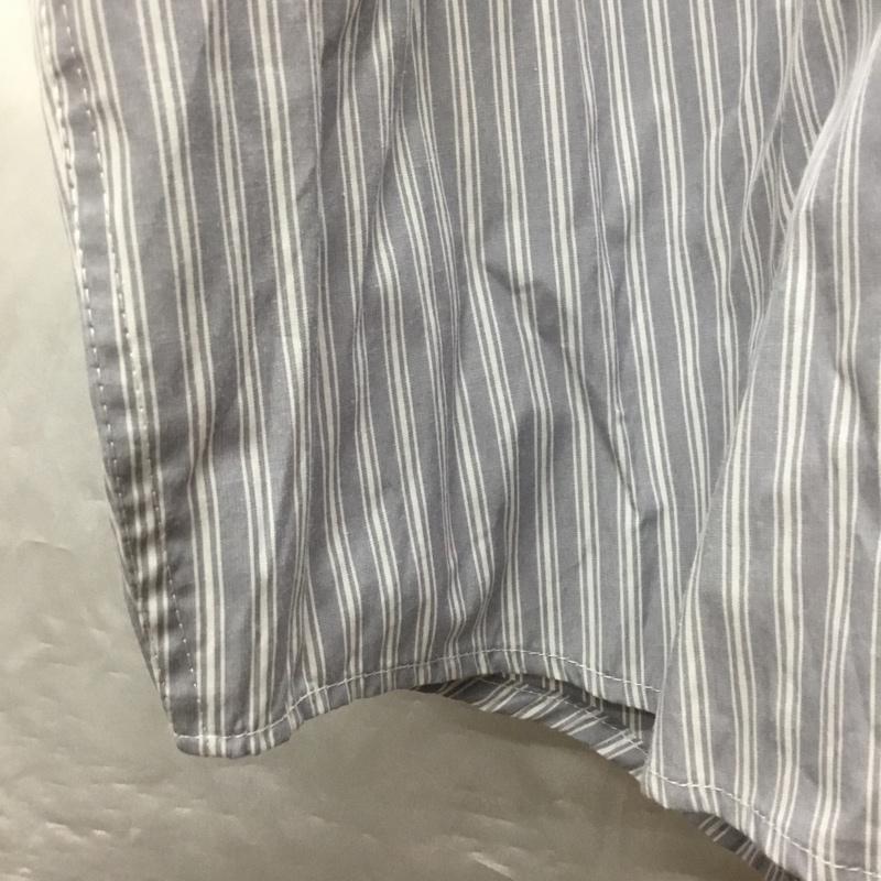 ユーエスポロアッスン U.S.POLO ASSN. シャツ、ブラウス 半袖 SH787 MONO-MART別注 ワンポイント刺繍 XL ストライプ 白 / ホワイト / X 灰 / グレー /  メンズ USED 古着 中古 10117785