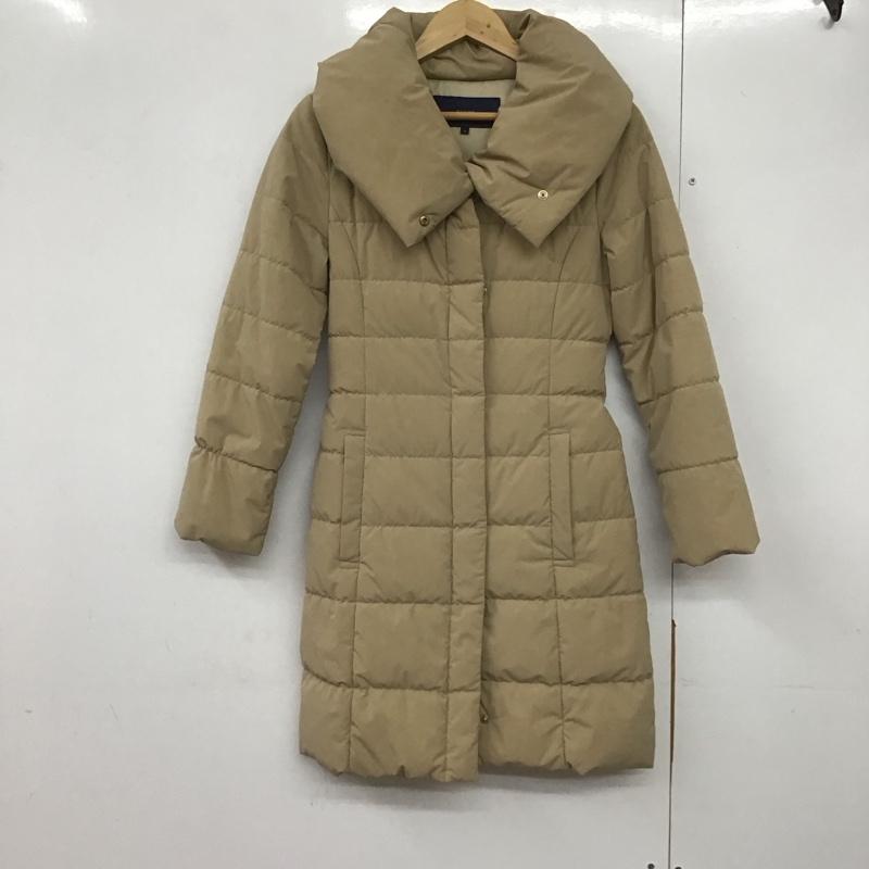 シップス SHIPS コート ダウンコート 314-15-0117 ビッグカラー ストレッチダウン フェザー 36 無地 ベージュ / ベージュ /  レディース USED 古着 中古 10143845