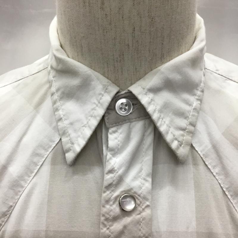 エンジニアードガーメンツ Engineered Garments シャツ、ブラウス 長袖 ウエスタンシャツ XS チェック 白 / ホワイト / X グレージュ / グレージュ /  メンズ USED 古着 中古 10117728