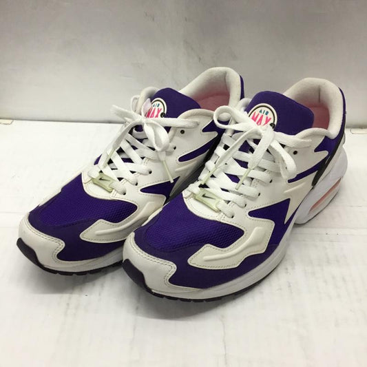 ナイキ NIKE スニーカー スニーカー AO1741-103 AIR MAX 2 LIGHT 28.5cm 28.5cm ロゴ、文字 白 / ホワイト / X 紫 / パープル / X 黒 / ブラック /  メンズ USED 古着 中古 10107870