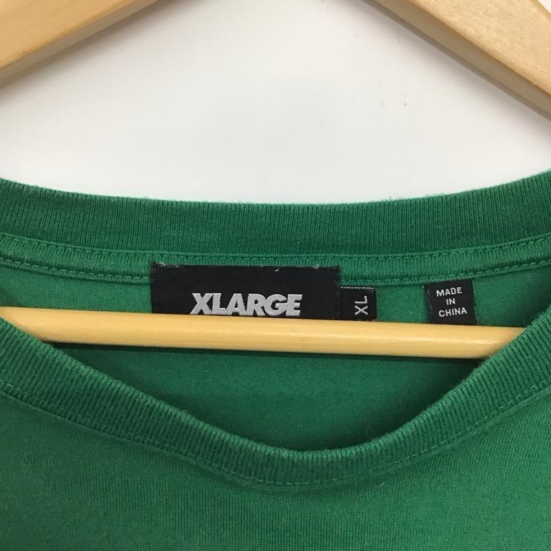 エクストララージ XLARGE カットソー 長袖 長袖カットソー プリントカットソー クルーネック XL プリント 緑 / グリーン /  メンズ USED 古着 中古 10132309