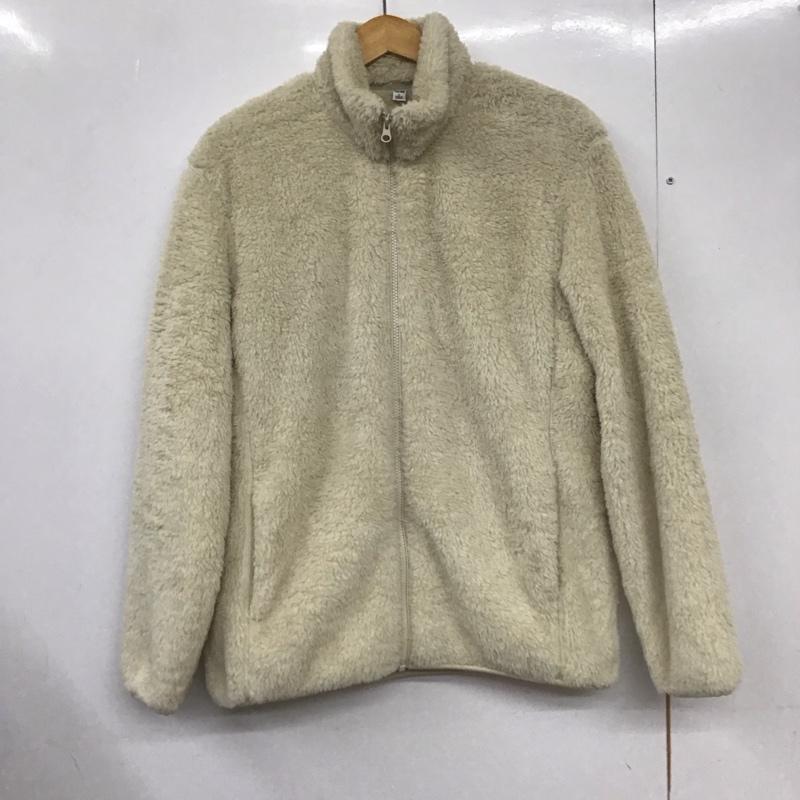 ユニクロ UNIQLO ジャケット、上着 ジャケット、ブレザー 341-440593 ファーリーフリースフルジップジャケット スタンドカラー L 無地 白 / ホワイト /  メンズ USED 古着 中古 10131219