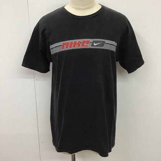 ナイキ NIKE Tシャツ 半袖 半袖カットソー プリントTシャツ クルーネックカットソー スポーツウェア L ロゴ、文字 黒 / ブラック /  メンズ USED 古着 中古 10115319